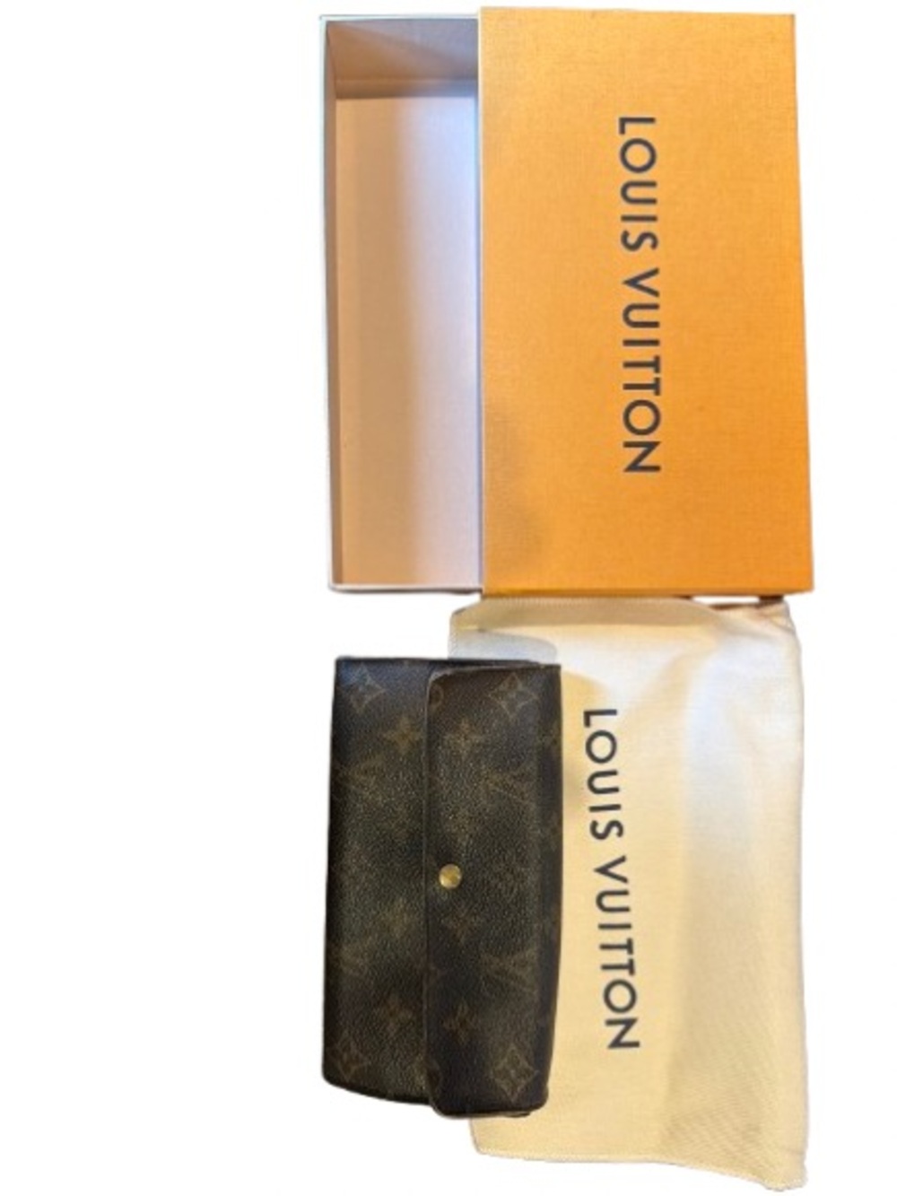 Louis Vuitton Brown Monogram Canvas Wallet with Dust Bag